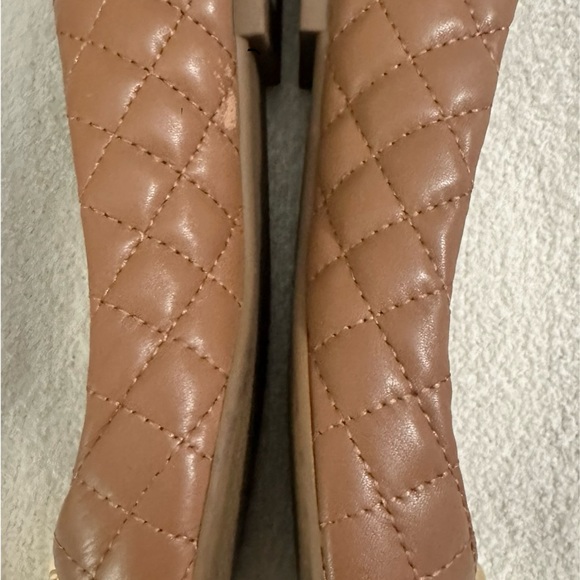 Tory Burch Benton 2 Quilted Ballet Flat - Royal Tan/Gold, Size 7 Nappa Leather - Picture 2 of 9